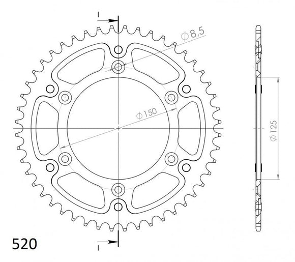 Supersprox Stealth Rear Sprocket RST-990:48