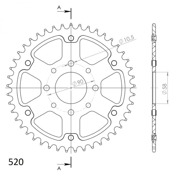 Supersprox Stealth Rear Sprocket RST-273:45