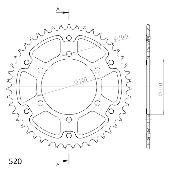 Supersprox Stealth Rear Sprocket RST-486:43
