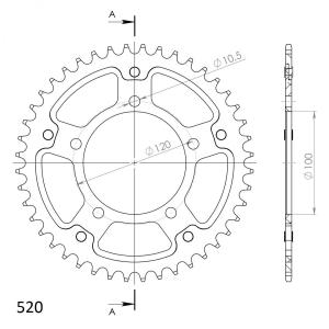 Supersprox Stealth Rear Sprocket RST-703:43 - 520 Pitch
