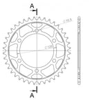 Supersprox Racing Steel Rear Sprocket RFE-2012:42-BLK-2
