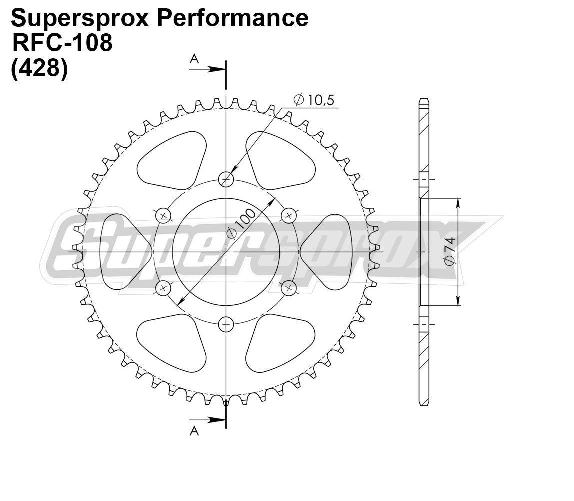 Supersprox Performance Line - Chain and Sprocket Kit - Hyosung GV 125 S Aquila 2018>